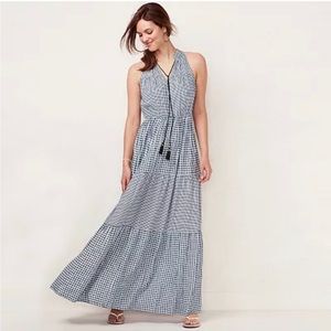LC Lauren Conrad Print Halter Maxi Dress